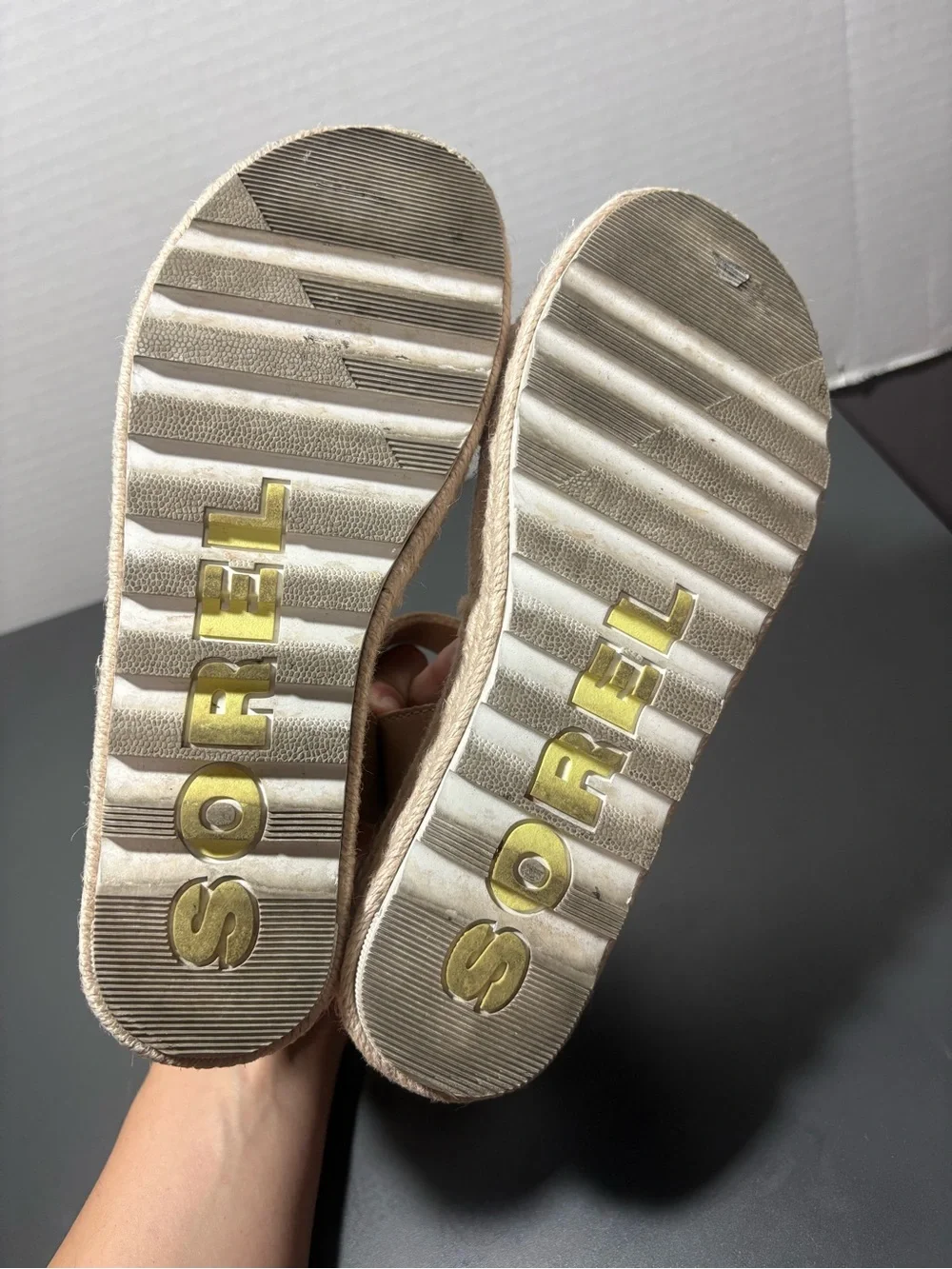SOREL Cameron Leather Flatform Sandals